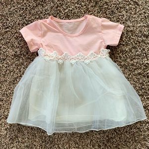 Pink & White Boutique Tulle Dress